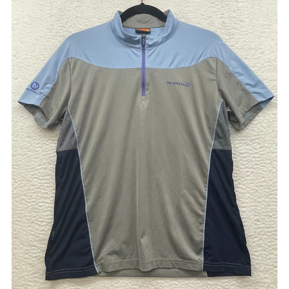 Merrell Shirt Womens Extra Large Blue 1/4 Zip Pullover Performance Select Wick